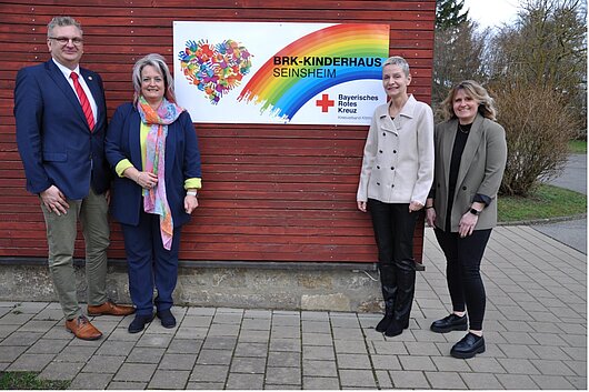 Übergabe und Anbringung des neuen Kindergartenschildes Übergabe und Anbringung des neuen Kindergartenschildes